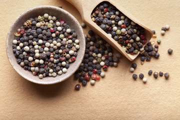 Grain of the colorful pepper