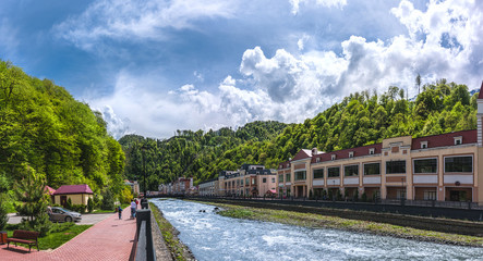 Beautiful nature , forest, river , Sochi