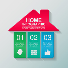 Vector infographic template, home