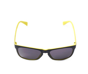 Pair of plastic sunglasses isolated