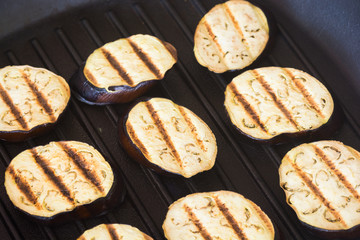 grilled eggplants seasoned
