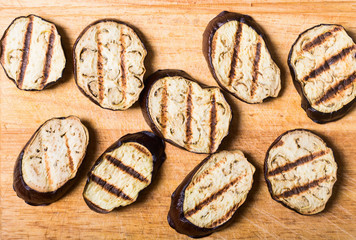 grilled eggplants seasoned