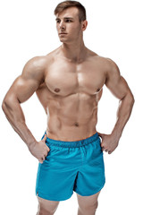 Image of muscle man posing in studio