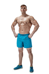 Fototapeta premium Image of muscle man posing in studio