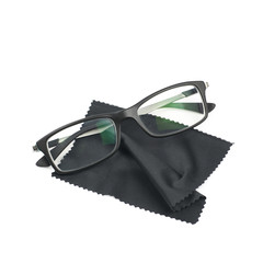 Glass cleaning cloth isolated