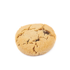 Chocolate chip cookie isolated