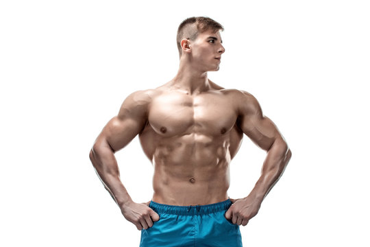 Image of muscle man posing in studio