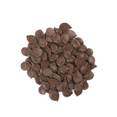 Chocolate chips composition isolated