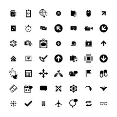 Set of 49 Universal Icons. Business, internet, web design.