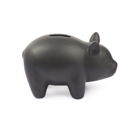 Ceramic piggy bank container isolated