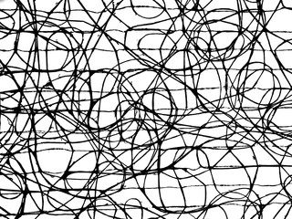 Obraz premium Black and white abstract scribble background. Photo.