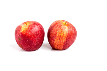 Fototapeta na wymiar Sear skin and abrasion mark on red apple