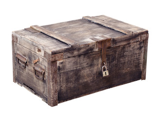 old wooden suitcase