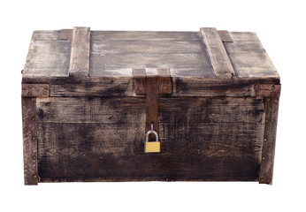 old wooden suitcase