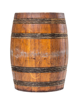 old wooden barrel