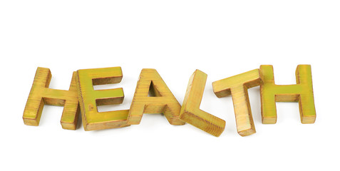 Word made of wooden letters isolated