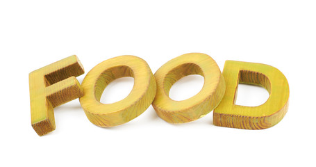 Word made of wooden letters isolated