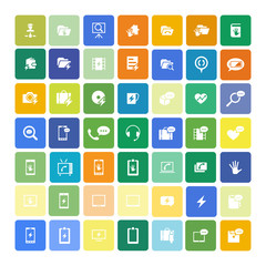 Set of 49 Universal Icons. Business, internet, web design.