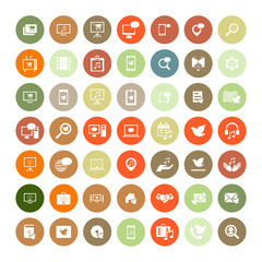 Set of 49 Universal Icons. Business, internet, web design.