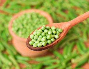 Green peas close-up