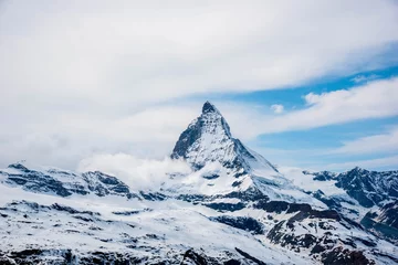 Crédence de cuisine en verre imprimé Cervin View of Matterhorn - Zermatt Switzerland