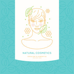Linear label for natural cosmetics.