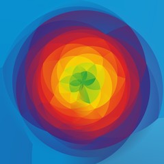 Obraz premium abstract modern swirl background - full color rainbow spectrum colored - blue