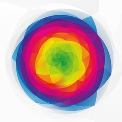 Fototapeta premium abstract modern swirl background - full color rainbow spectrum colored - white