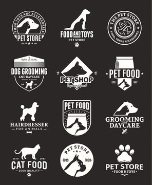 Set Of Vector Pet Logo And Icons