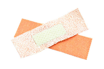 adhesive medical bandage isolated on white background