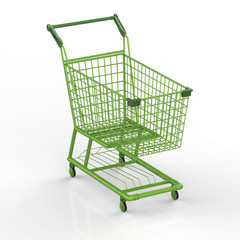 green shopping cart