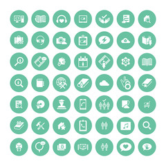 Set of 49 Universal Icons. Business, internet, web design.