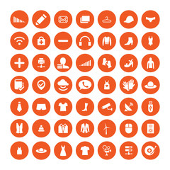 Set of 49 Universal Icons. Business, internet, web design.