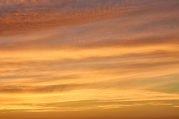 Sunset cloudy evening sky