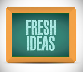 Fresh Ideas chalkboard sign concept