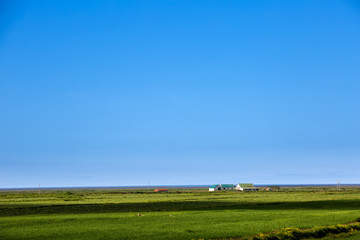 Naklejka premium View at Icelandic plains during summertime