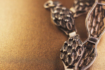 silver bracelet closeup