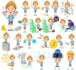 Jacket Short pants knit hat man money