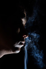 Inhaling cigarette smoke is damaging health.