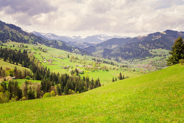 Naklejka premium Carpathians mountain landscape