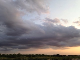 river side sunset