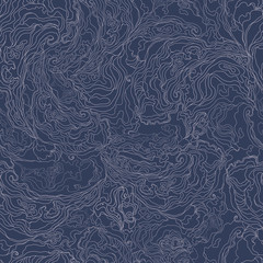 pattern with the image texture of smoke. white border on a dark blue background