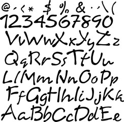 Vector handwritten brush script.