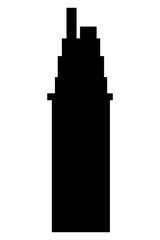 building silhouette construction icon isolated vector illustration