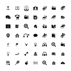 Fototapeta premium Set of 49 Universal Icons. Business, internet, web design.