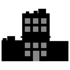 building silhouette construction icon isolated vector illustration