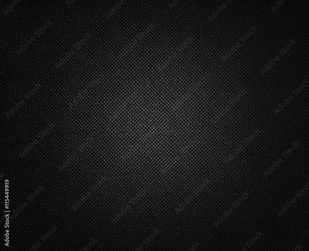 Wall mural black background with canvas or linen style macro weave pattern, elegant luxury background design