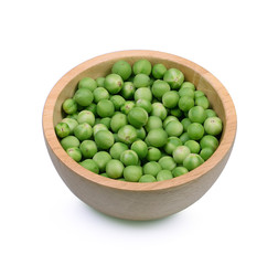 turkey berry in wood bowl isolated in white background