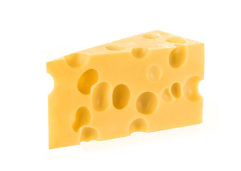Cheese isolated on white background. With clipping path.