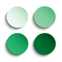 Green circle empty banner on white background.